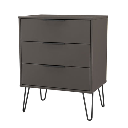 Hong Kong C Chest of Drawers Black 3 Drawers 76cm