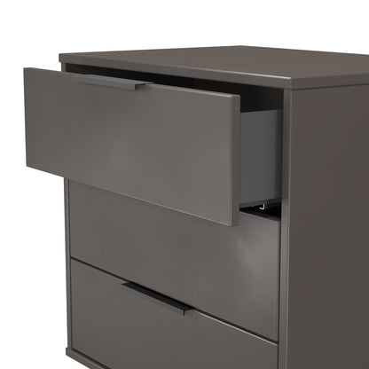 Hong Kong C Chest of Drawers Black 3 Drawers 76cm