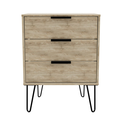 Hong Kong C Chest of Drawers Dark Oak 3 Drawers 40cm