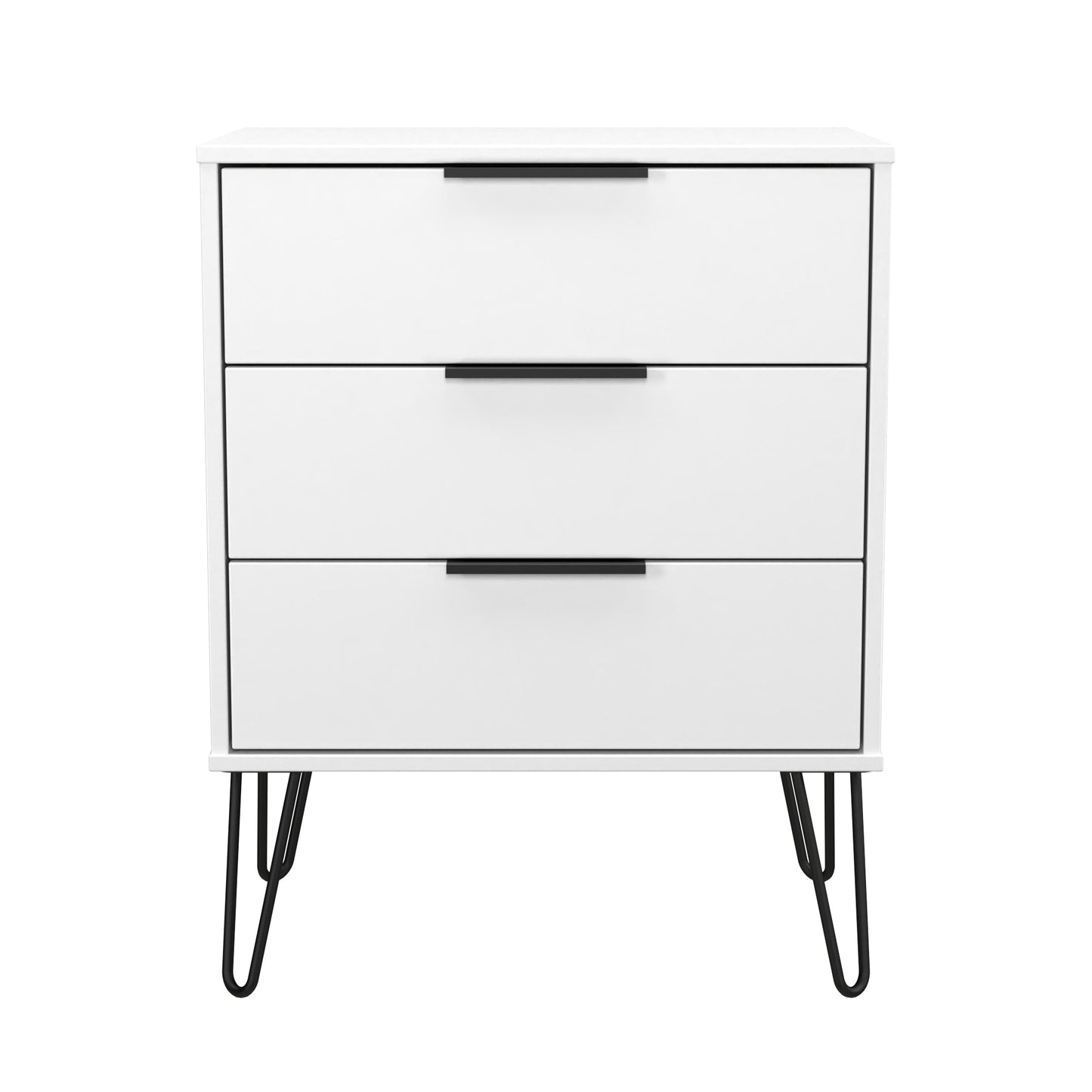 Hong Kong C Chest of Drawers White 3 Drawers 76cm