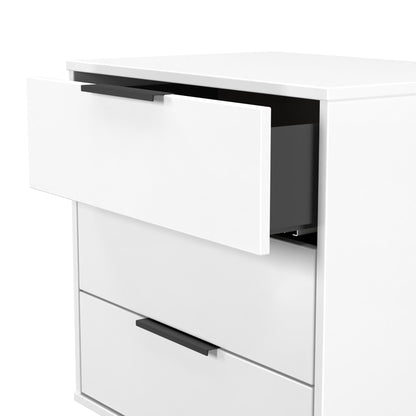 Hong Kong C Chest of Drawers White 3 Drawers 76cm