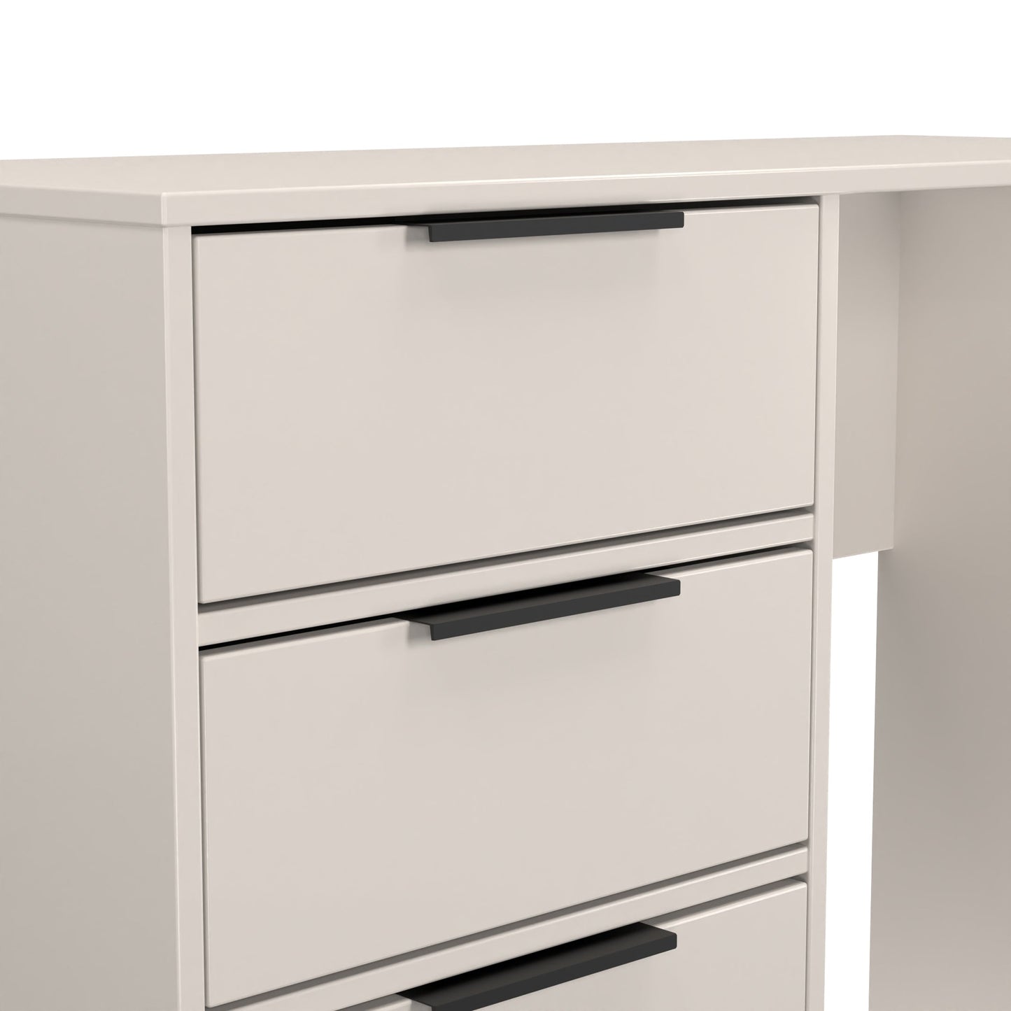 Hong Kong C Desk Off-White 4 Drawers 97cm