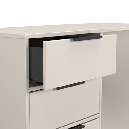 Hong Kong C Desk Off-White 4 Drawers 97cm