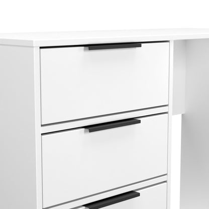 Hong Kong C Desk White 4 Drawers 97cm
