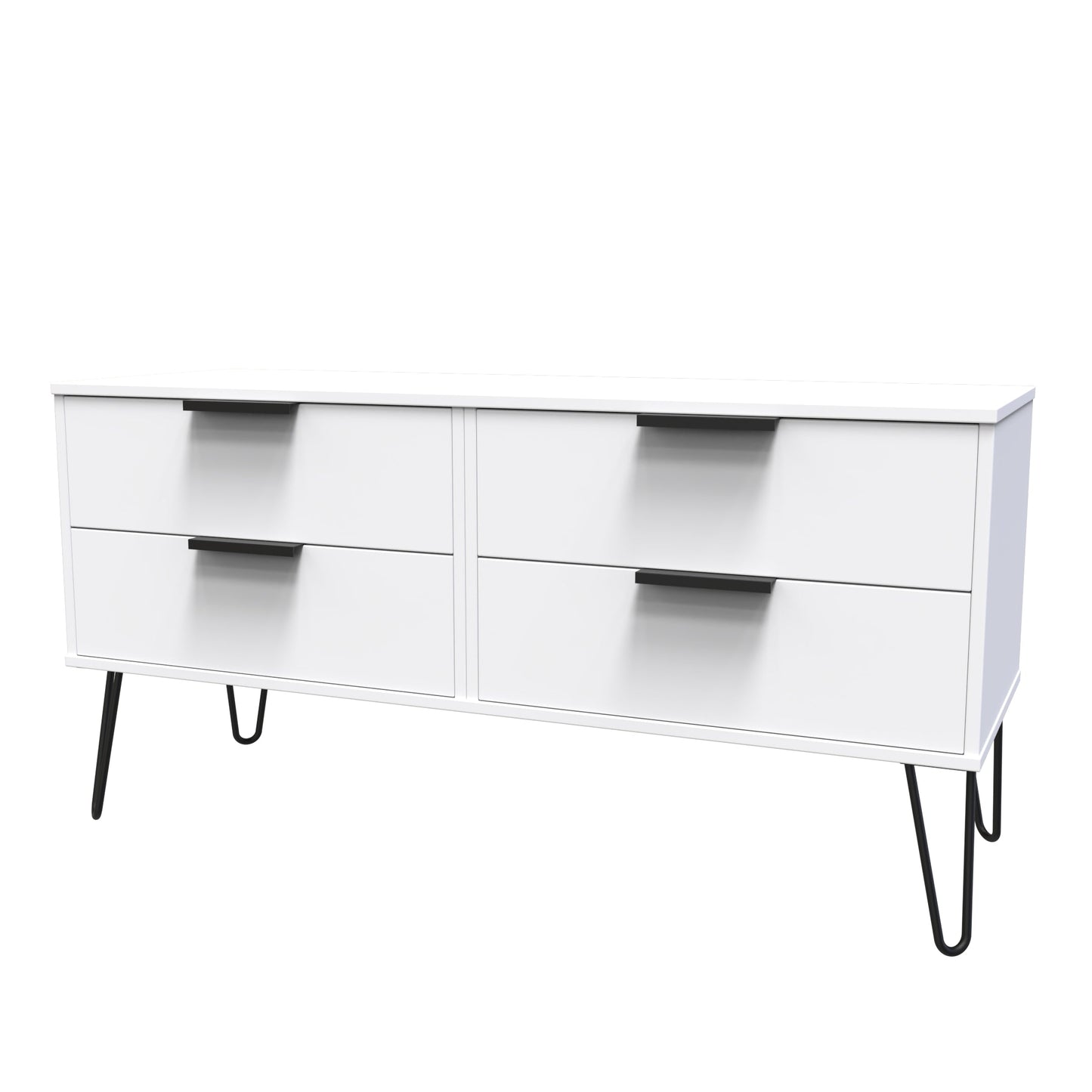 Hong Kong C Large Chest of Drawers White 4 Drawers 115cm