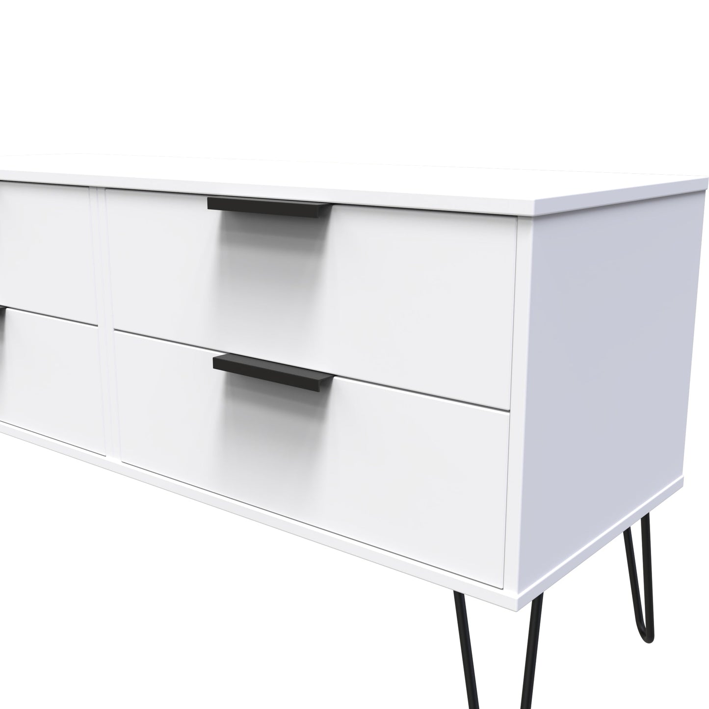 Hong Kong C Large Chest of Drawers White 4 Drawers 115cm
