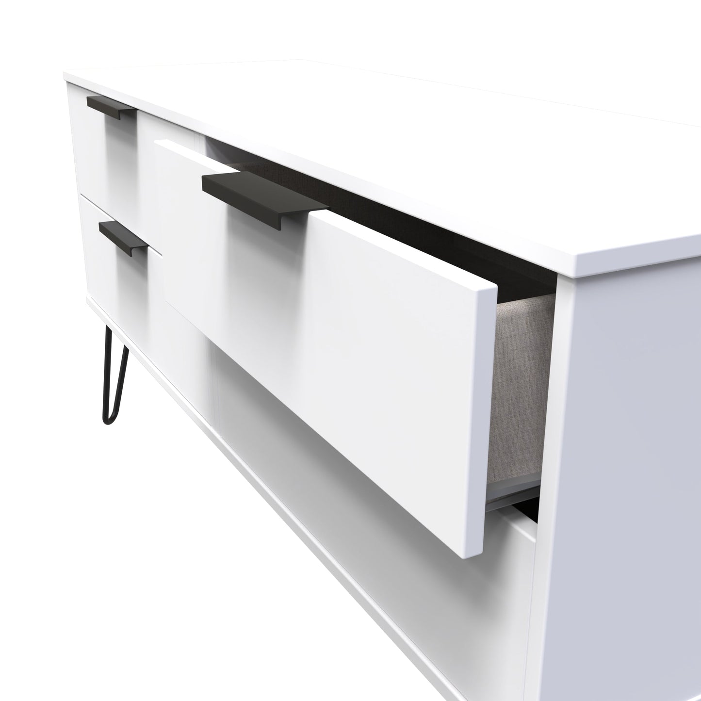 Hong Kong C Large Chest of Drawers White 4 Drawers 115cm