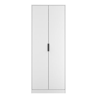 Hong Kong C Tall Wardrobe White 2 Doors 1 Shelf 197cm