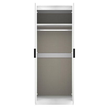 Hong Kong C Tall Wardrobe White 2 Doors 1 Shelf 197cm