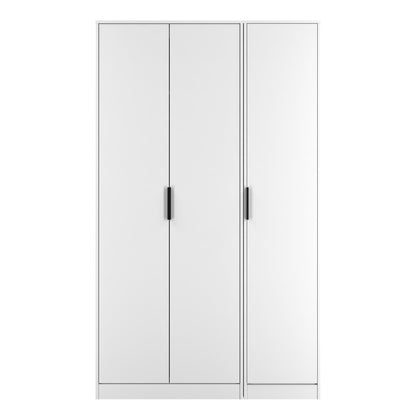 Hong Kong C Tall Wardrobe White 3 Doors 1 Shelf 198cm