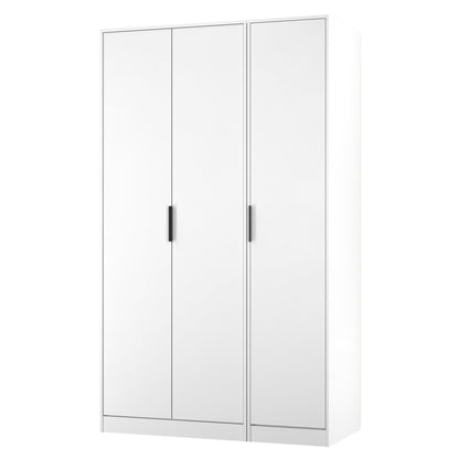 Hong Kong C Tall Wardrobe White 3 Doors 1 Shelf 198cm