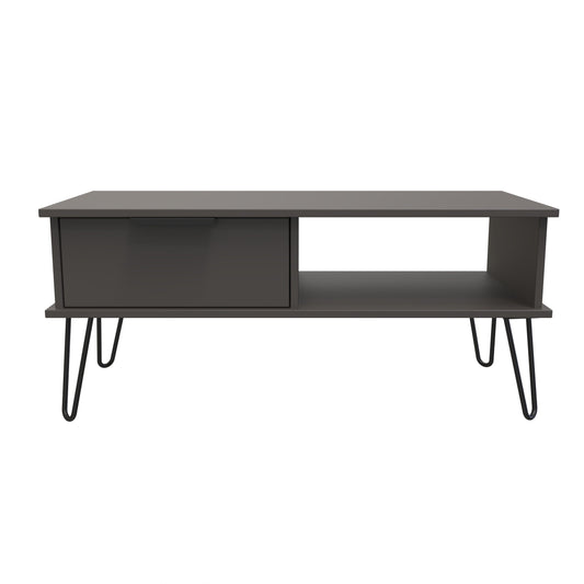 Hong Kong C Coffee Table Black 1 Shelf 1 Drawer 92cm