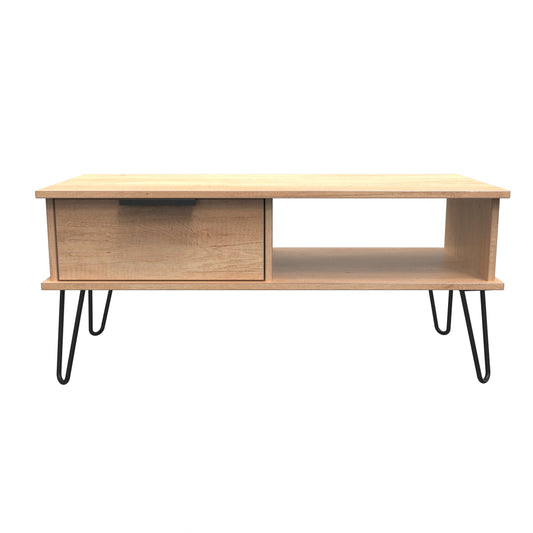 Hong Kong C Coffee Table Dark Oak 1 Shelf 1 Drawer 40cm