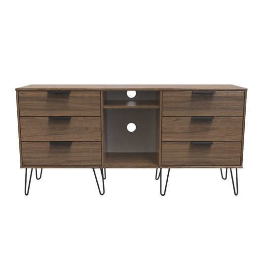 Hong Kong C Large Sideboard Oak 2 Shelves 6 Drawers 40cm