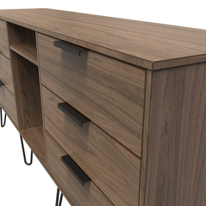 Hong Kong C Large Sideboard Oak 2 Shelves 6 Drawers 40cm