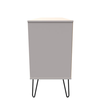 Hong Kong C Large Sideboard Off-White 2 Shelves 6 Drawers 152cm