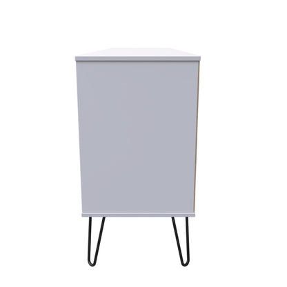 Hong Kong C Large Sideboard White 2 Shelves 6 Drawers 152cm