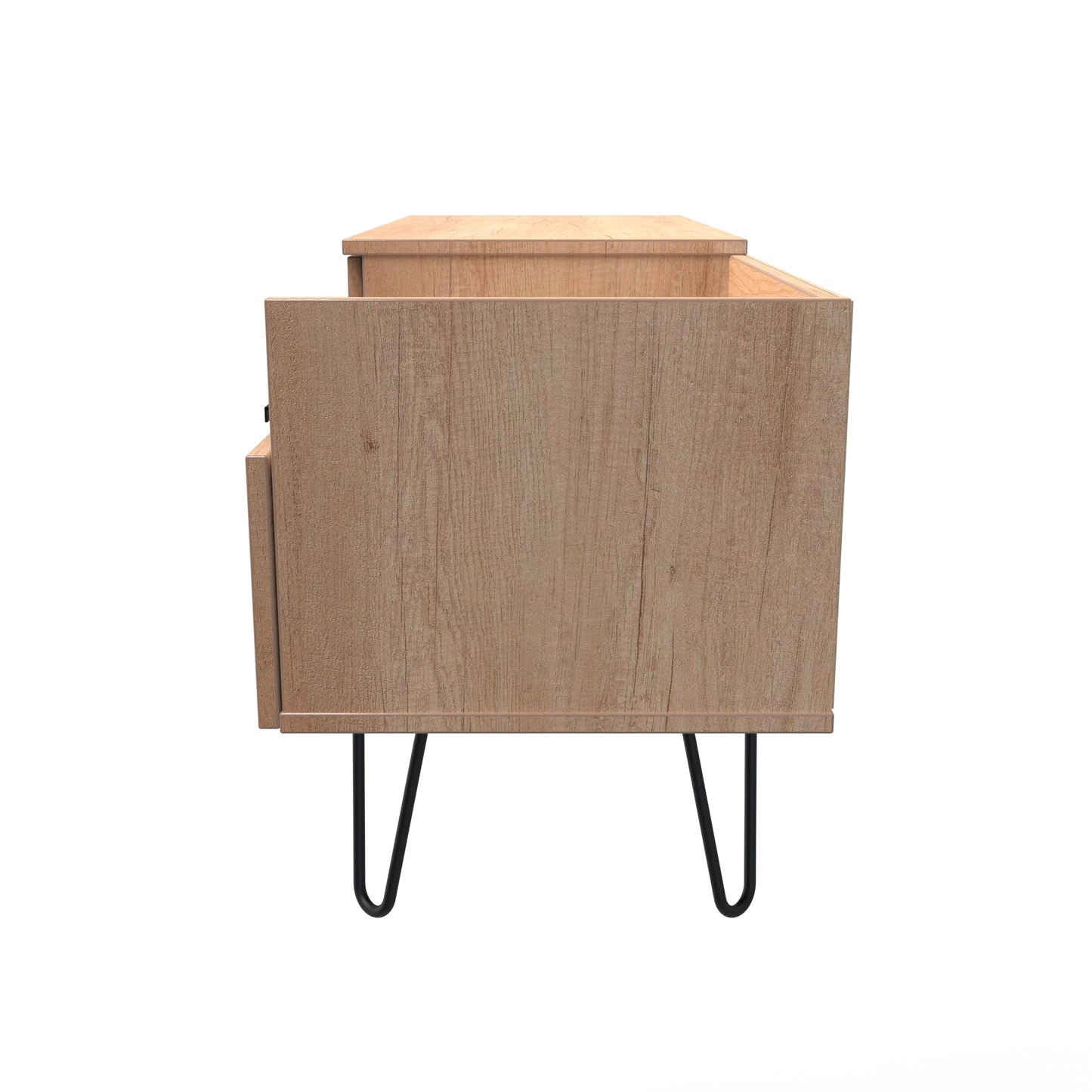 Hong Kong C TV Unit Dark Oak 1 Shelf 2 Drawers 39cm