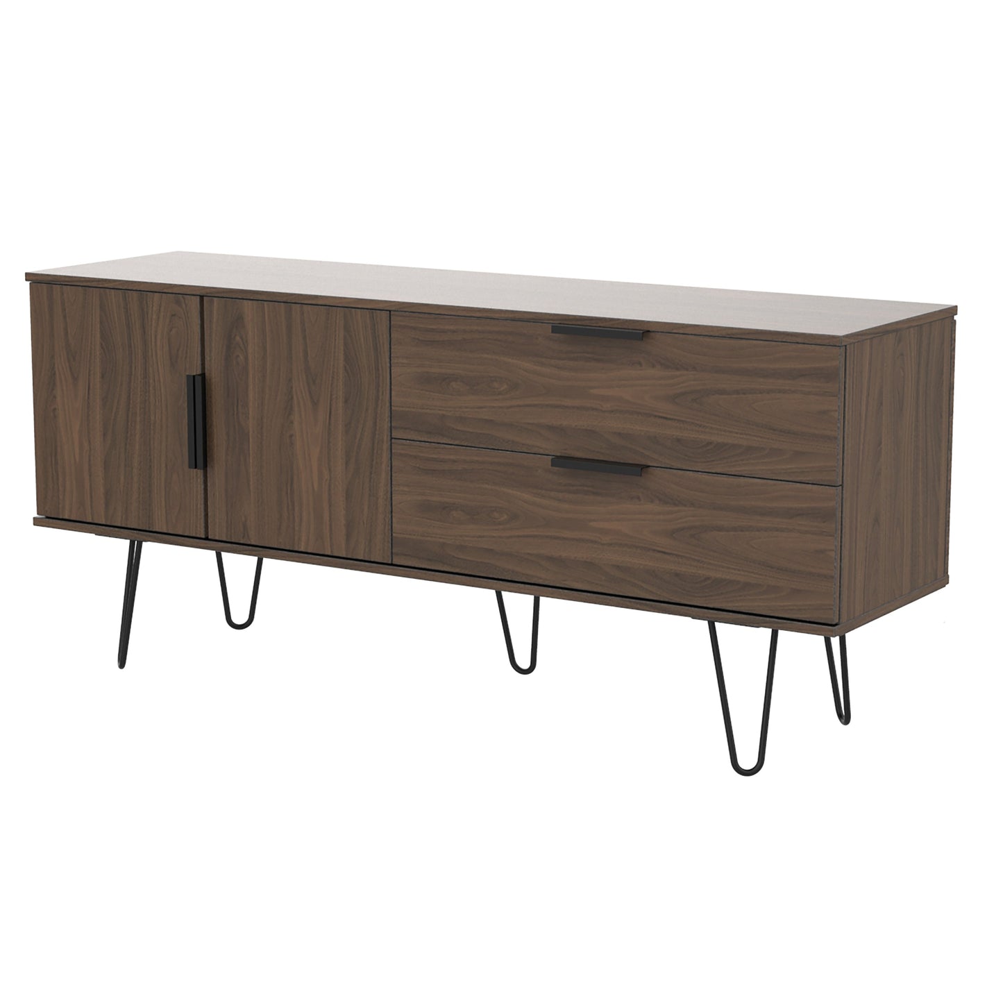 Hong Kong C Large Sideboard Oak 2 Doors 2 Drawers 40cm