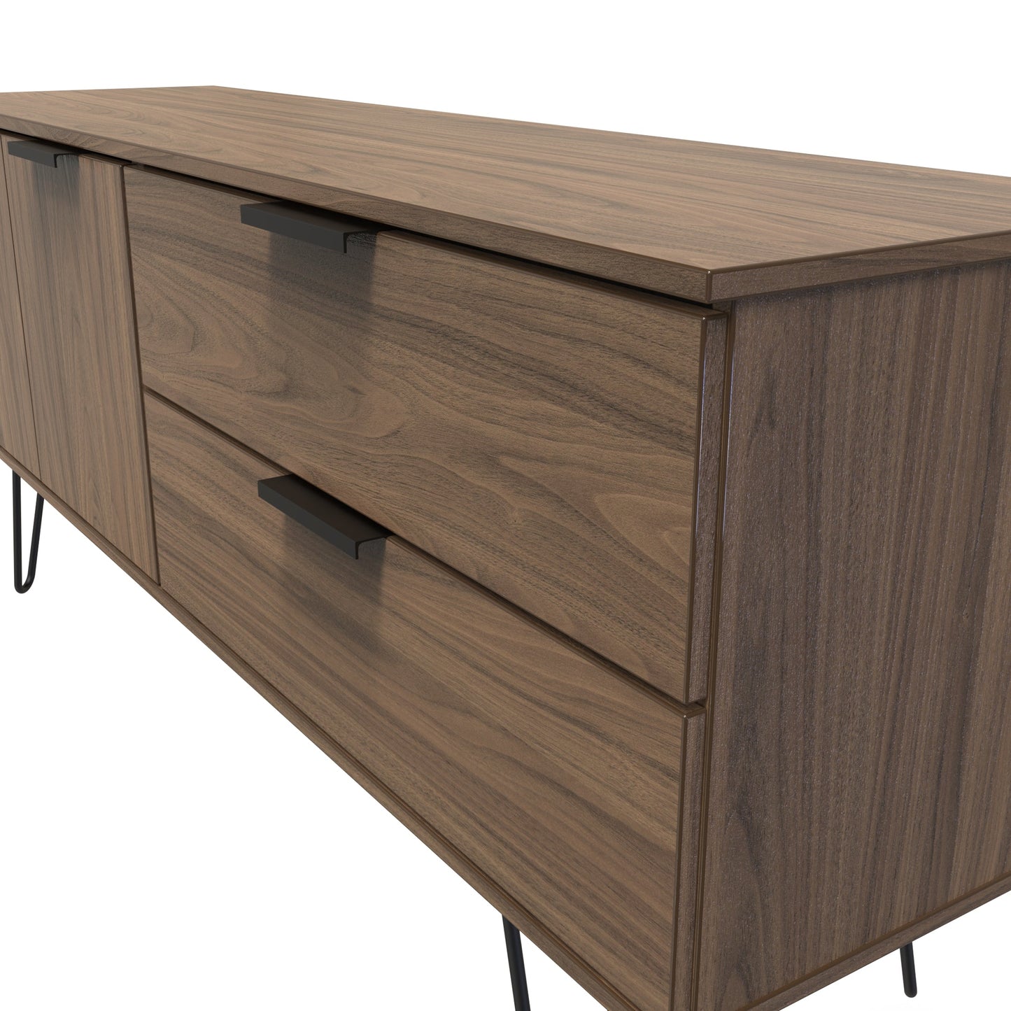 Hong Kong C Large Sideboard Oak 2 Doors 2 Drawers 40cm
