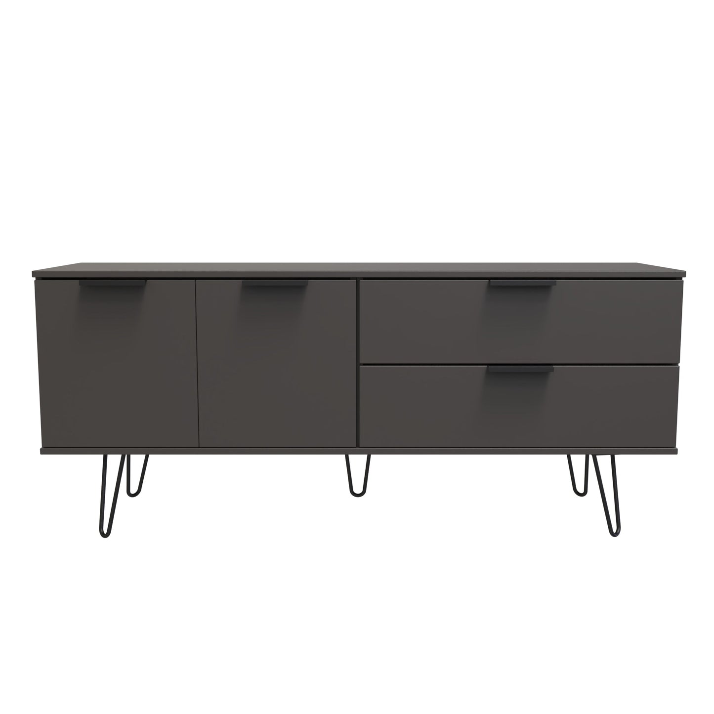 Hong Kong C Large Sideboard Black 2 Doors 2 Drawers 147cm