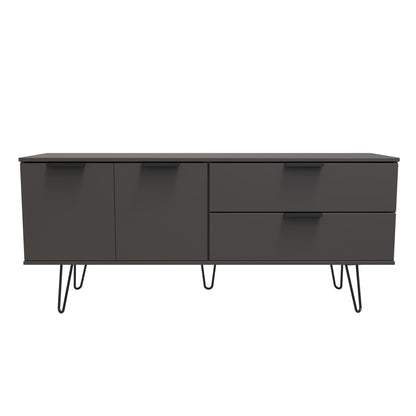 Hong Kong C Large Sideboard Black 2 Doors 2 Drawers 147cm