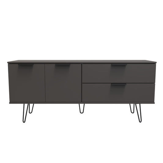 Hong Kong C Large Sideboard Black 2 Doors 2 Drawers 147cm
