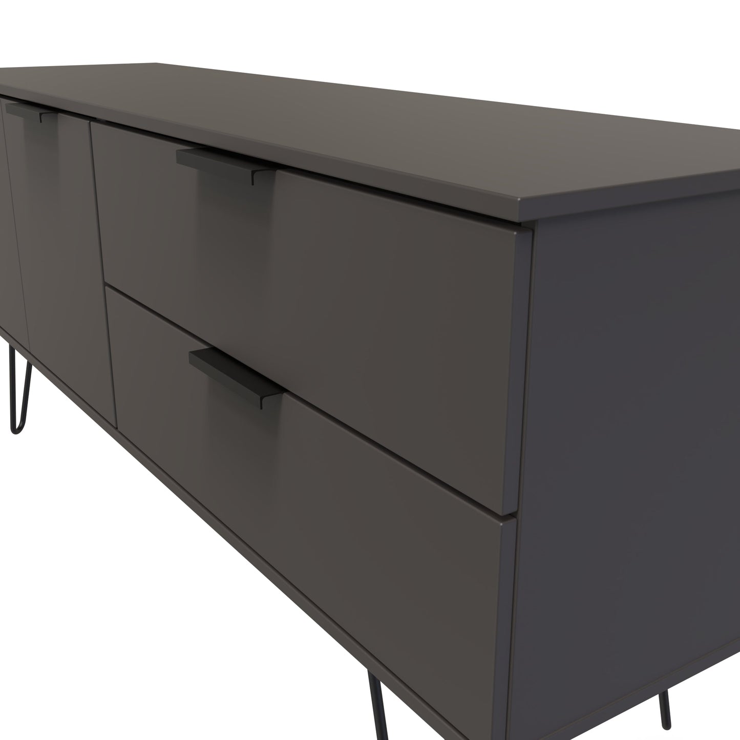 Hong Kong C Large Sideboard Black 2 Doors 2 Drawers 147cm