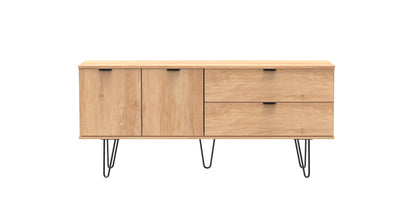 Hong Kong C Large Sideboard Dark Oak 2 Doors 2 Drawers 40cm