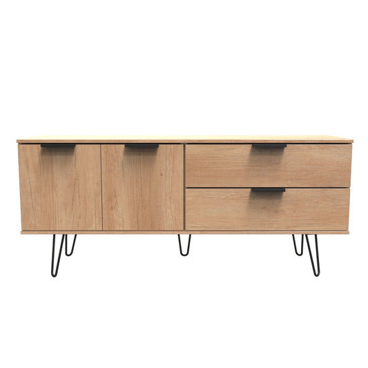 Hong Kong C Large Sideboard Dark Oak 2 Doors 2 Drawers 40cm