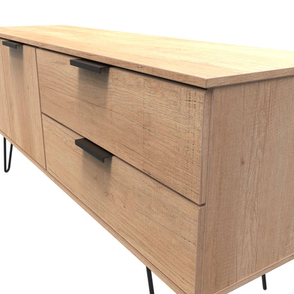 Hong Kong C Large Sideboard Dark Oak 2 Doors 2 Drawers 40cm