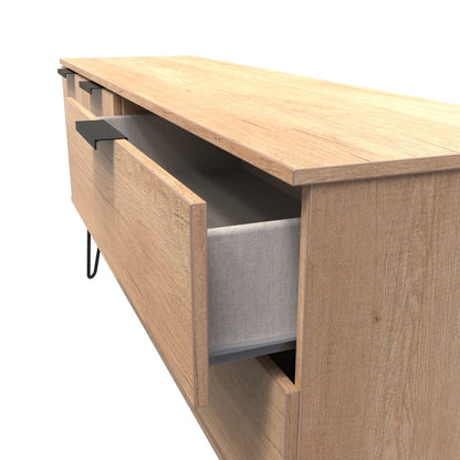 Hong Kong C Large Sideboard Dark Oak 2 Doors 2 Drawers 40cm