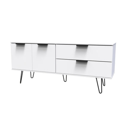 Hong Kong C Large Sideboard White 2 Doors 2 Drawers 147cm