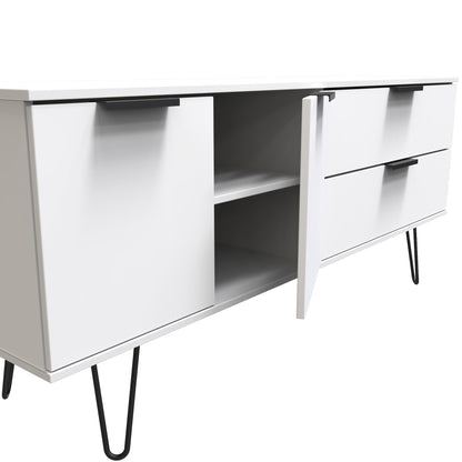 Hong Kong C Large Sideboard White 2 Doors 2 Drawers 147cm