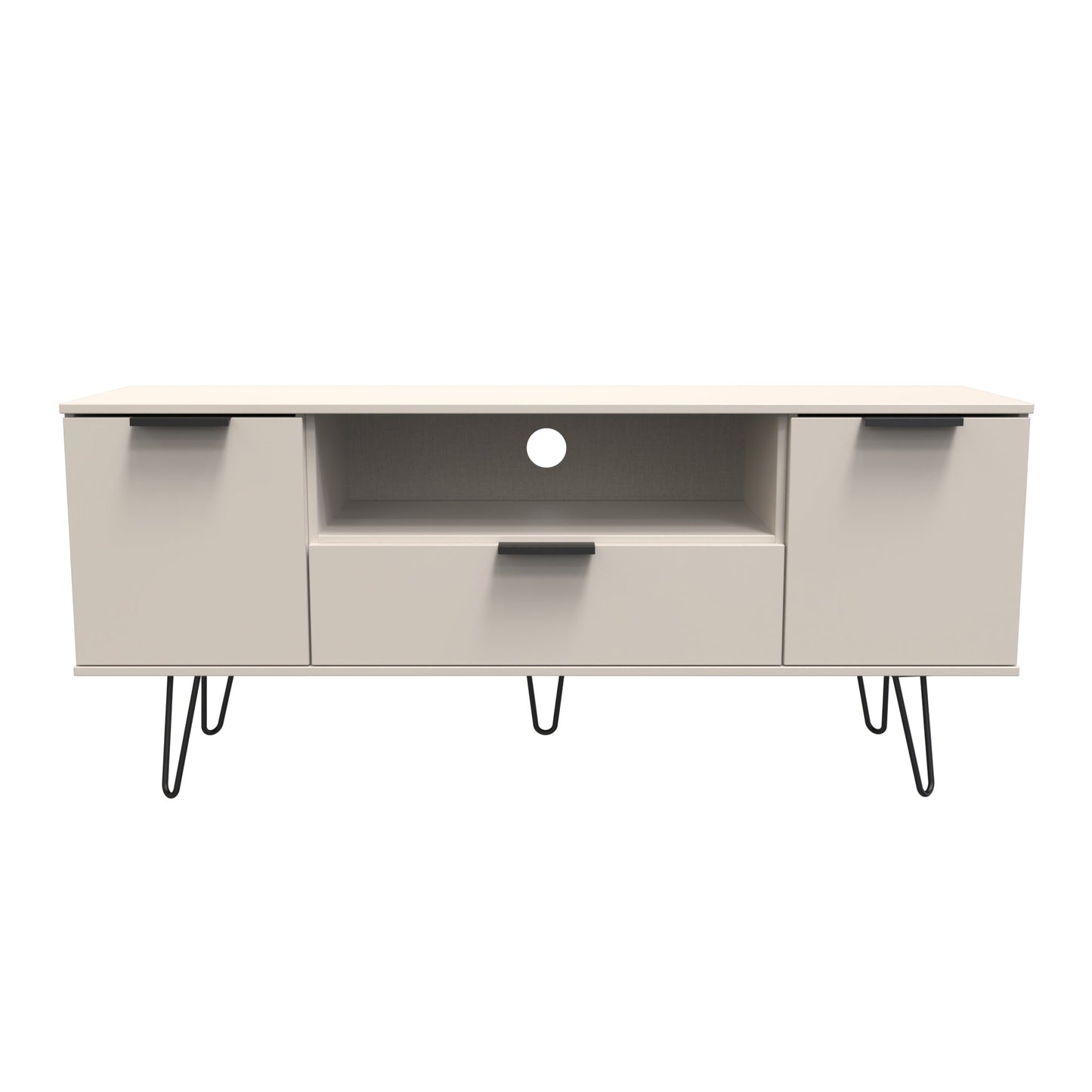 Hong Kong C TV Unit Off-White 1 Shelf 1 Drawer 2 Doors 144cm