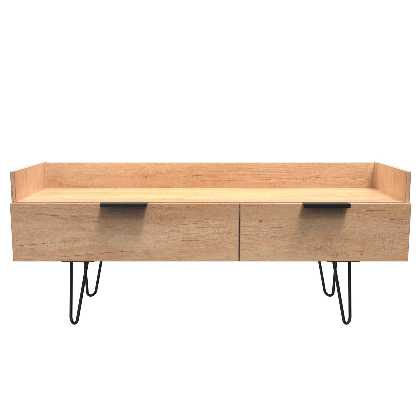 Hong Kong C TV Unit Dark Oak 2 Drawers 39cm