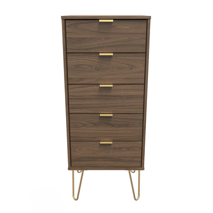 Hong Kong F Tall Tallboy Oak 5 Drawers 109cm
