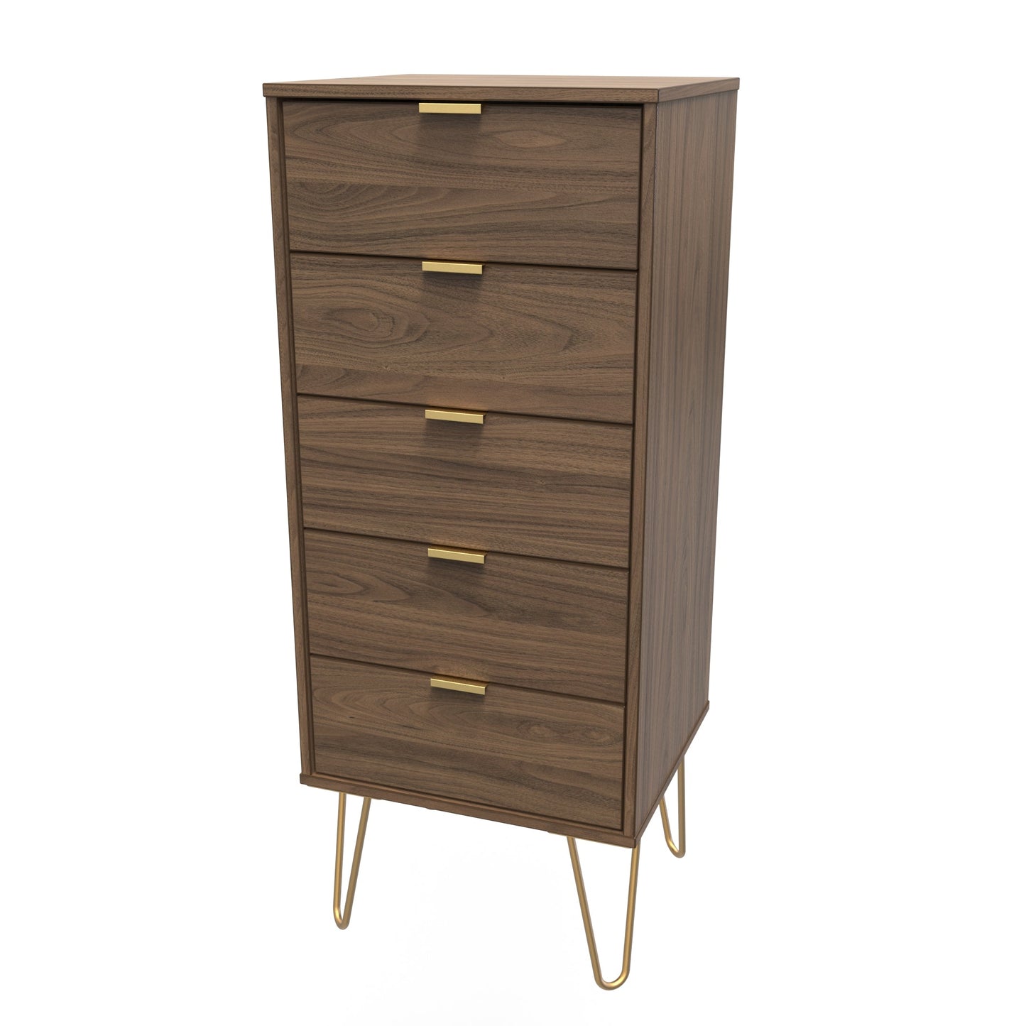Hong Kong F Tall Tallboy Oak 5 Drawers 109cm