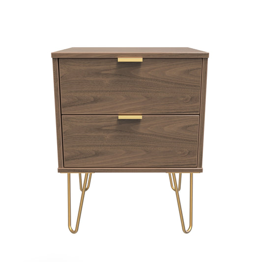 Hong Kong F Bedside Table Oak 2 Drawers 60cm