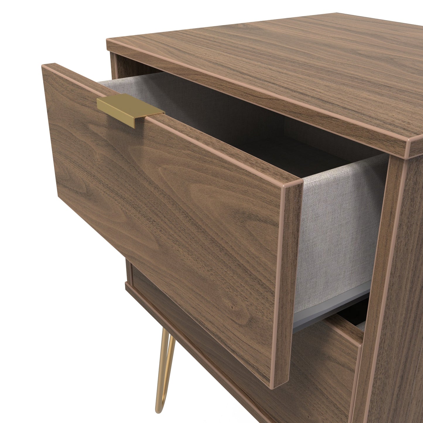 Hong Kong F Bedside Table Oak 2 Drawers 60cm