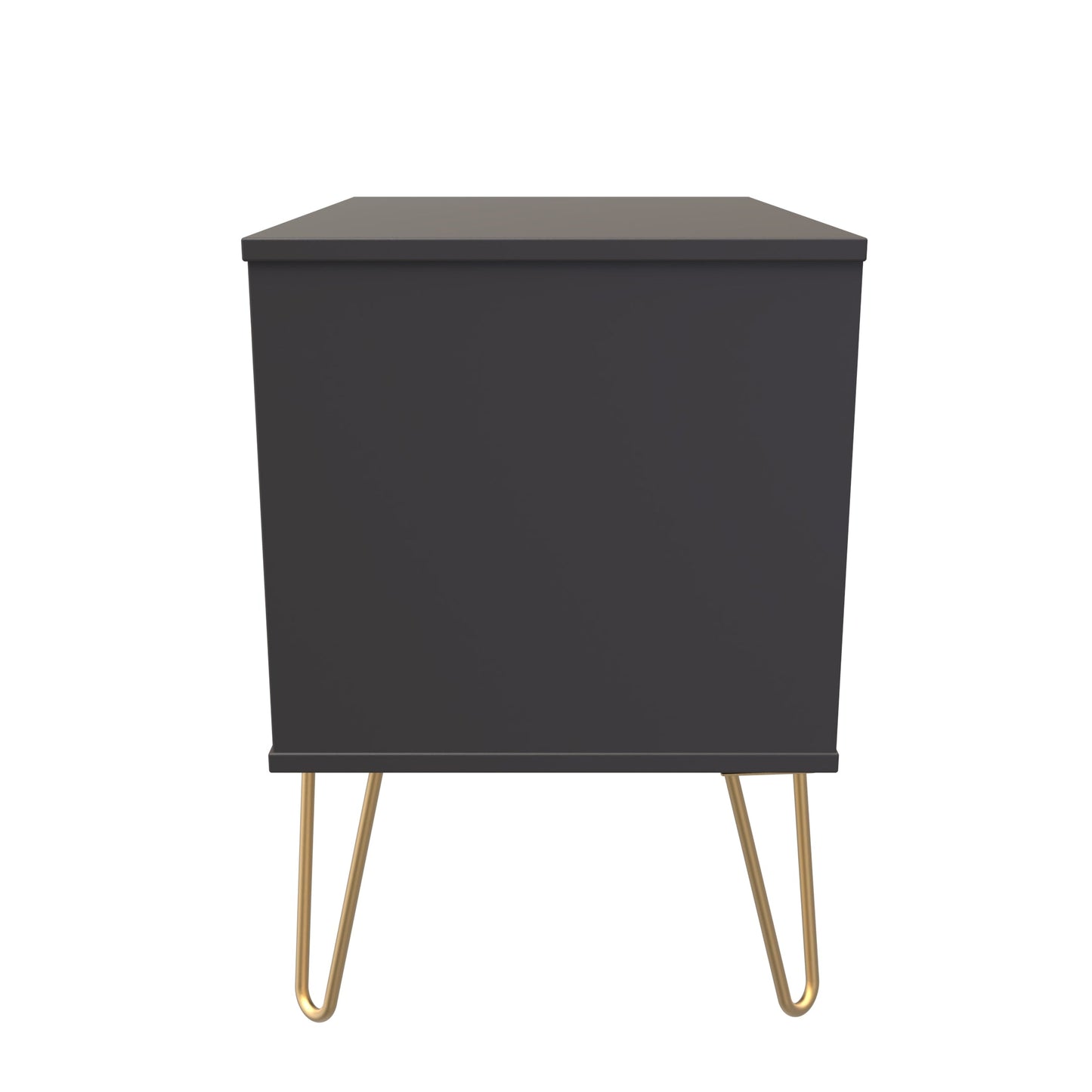 Hong Kong F Side Table Black 2 Drawers 60cm