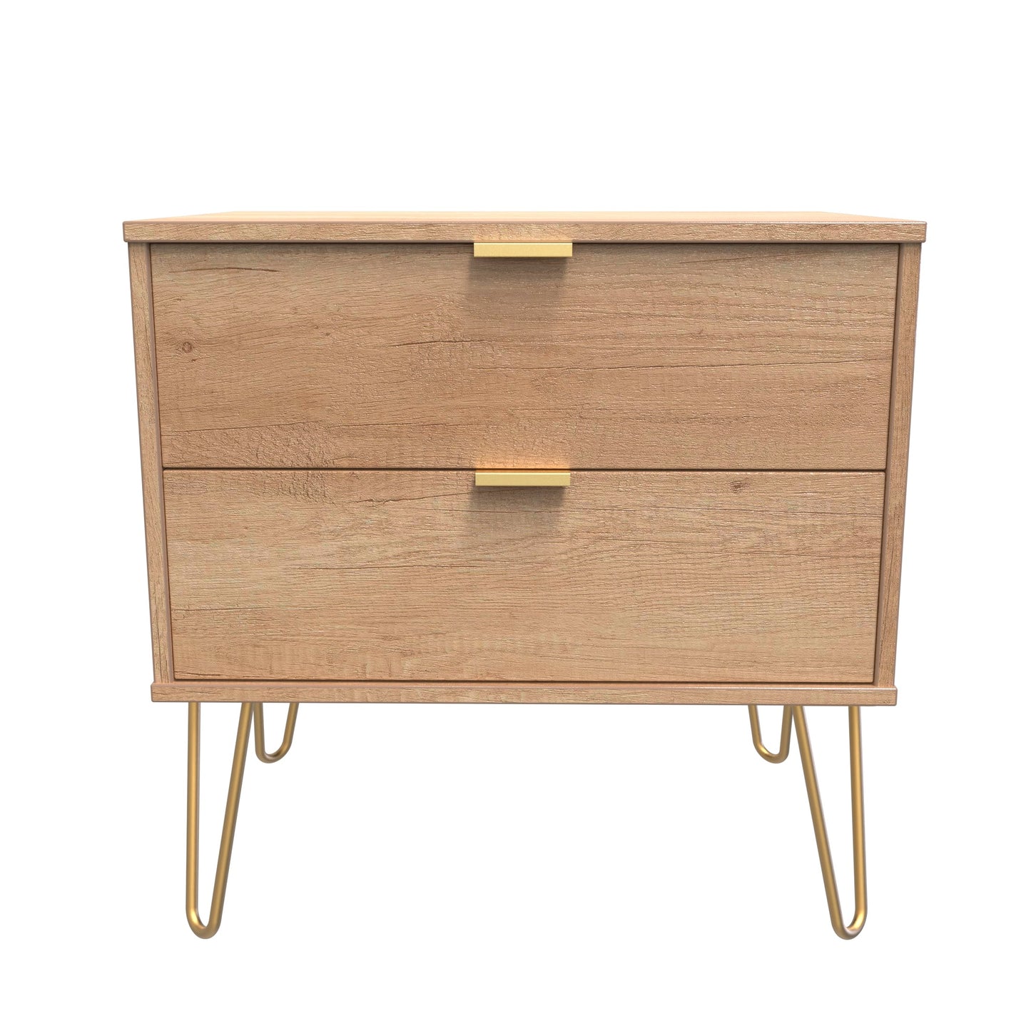 Hong Kong F Side Table Dark Oak 2 Drawers 60cm