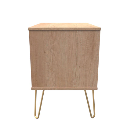 Hong Kong F Side Table Dark Oak 2 Drawers 60cm