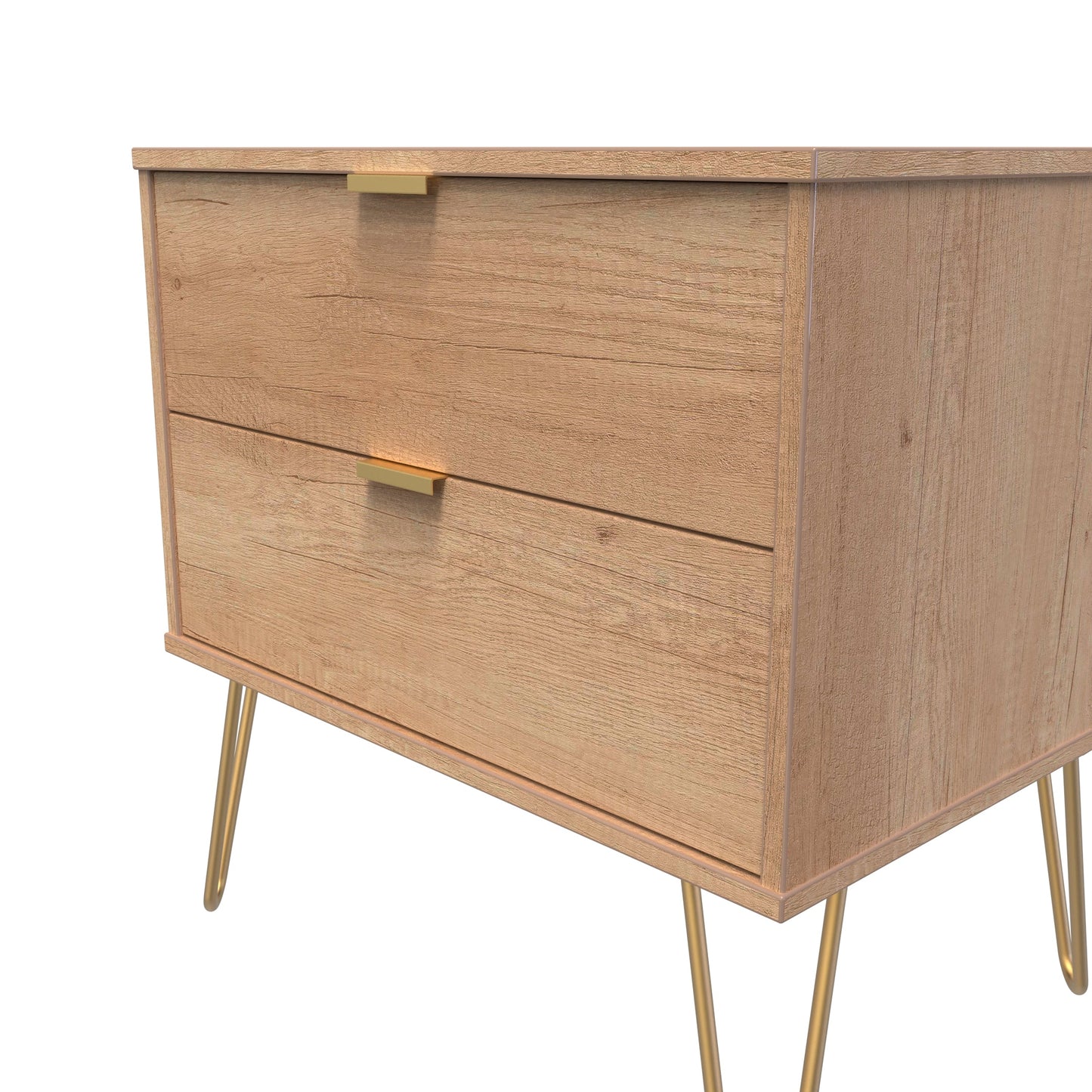 Hong Kong F Side Table Dark Oak 2 Drawers 60cm