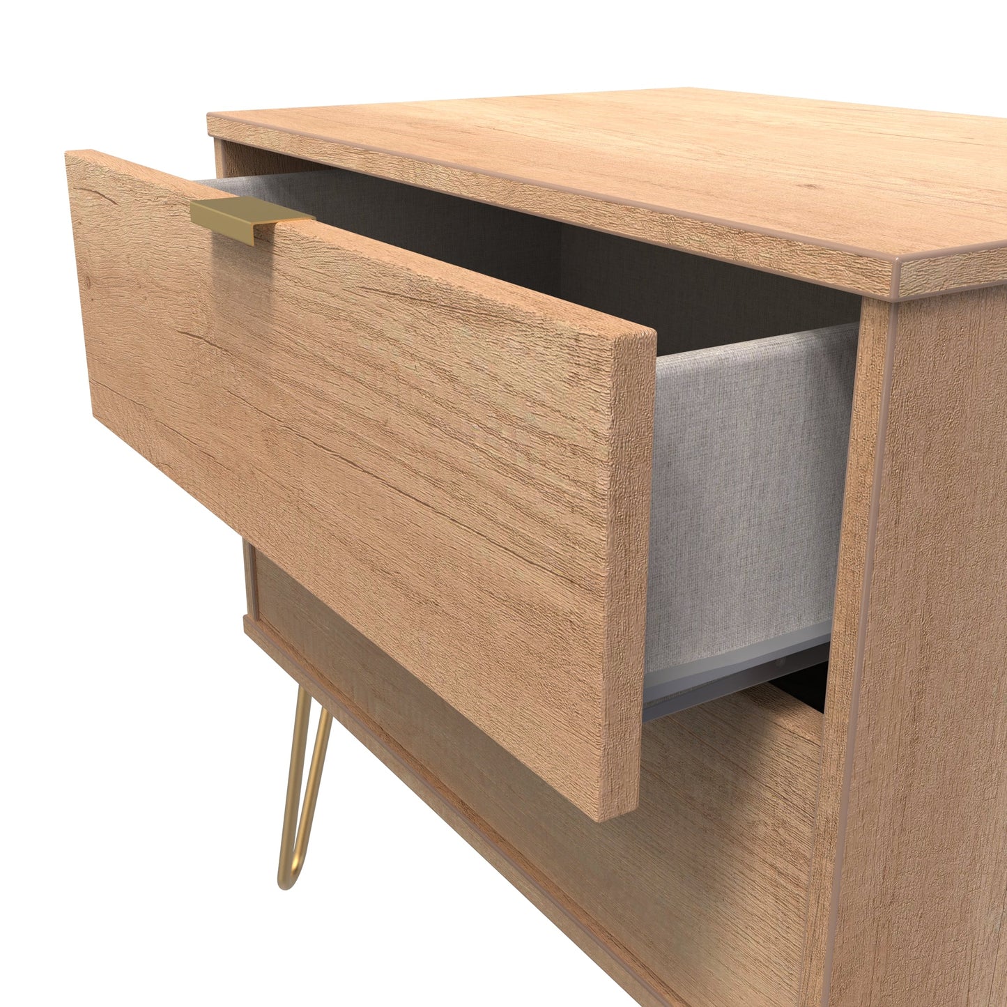 Hong Kong F Side Table Dark Oak 2 Drawers 60cm