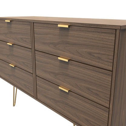 Hong Kong F Large Chest of Drawers Oak 6 Drawers 115cm
