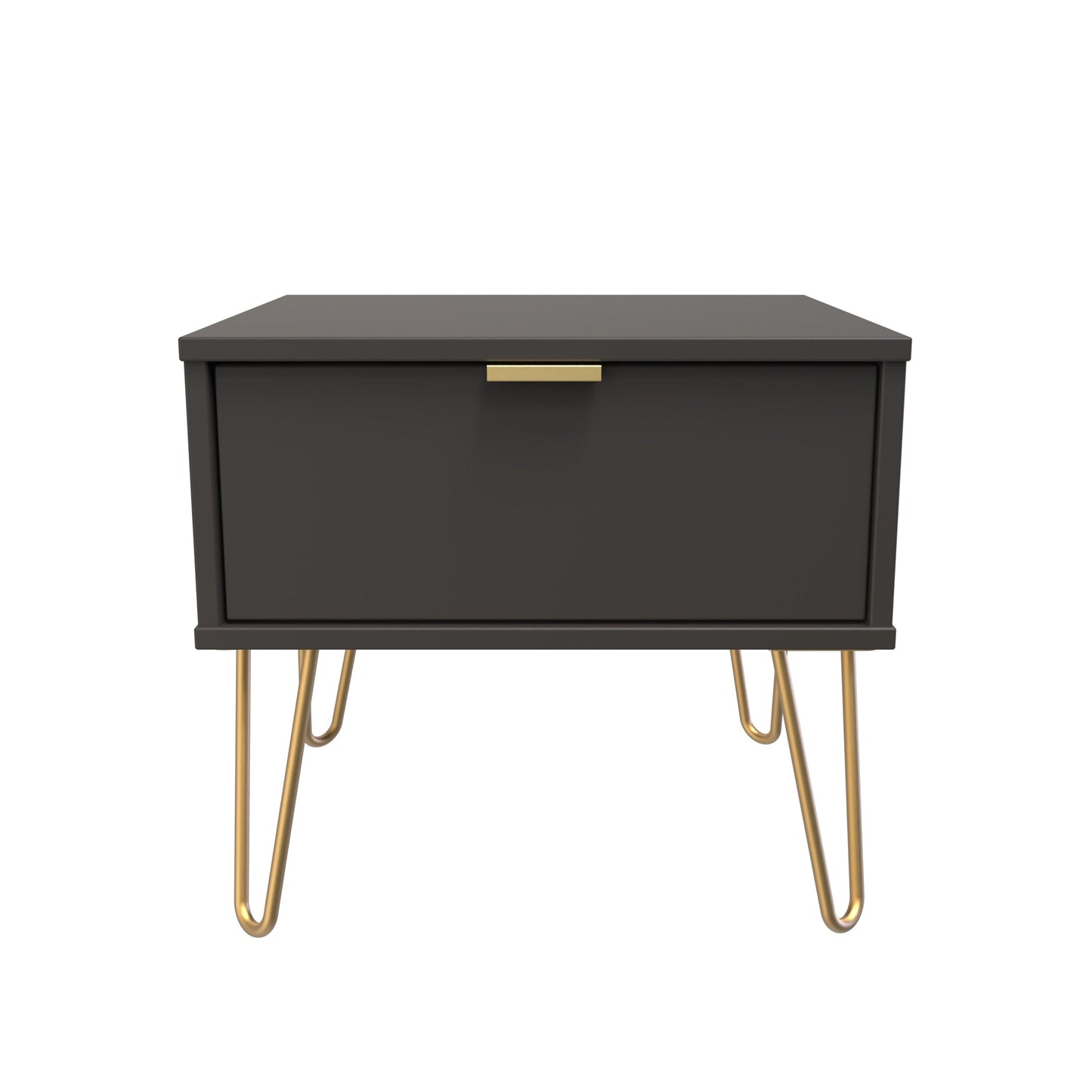 Hong Kong F Side Table Black 1 Drawer 58cm
