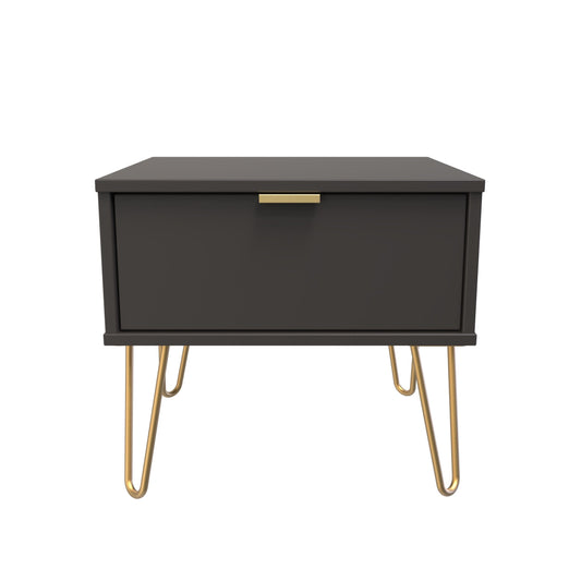 Hong Kong F Side Table Black 1 Drawer 58cm