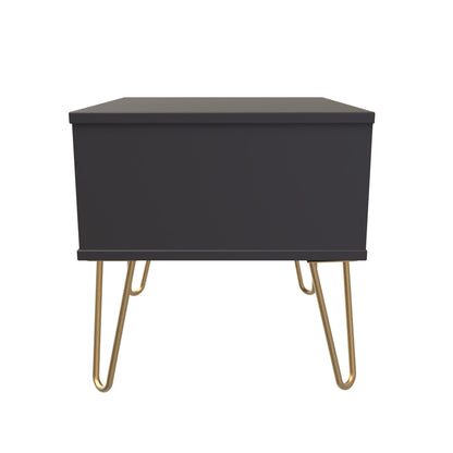 Hong Kong F Side Table Black 1 Drawer 58cm