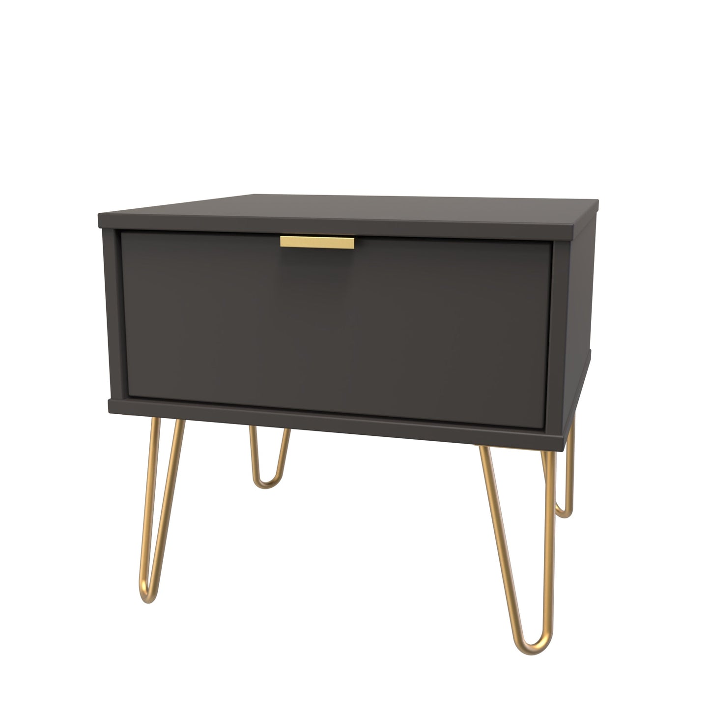 Hong Kong F Side Table Black 1 Drawer 58cm
